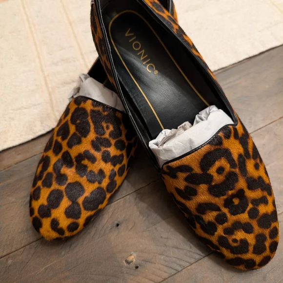 Vionic Leopard Print Loafers - Picture 2 of 3